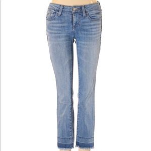 Pilcro and the letterpress frayed blue jeans